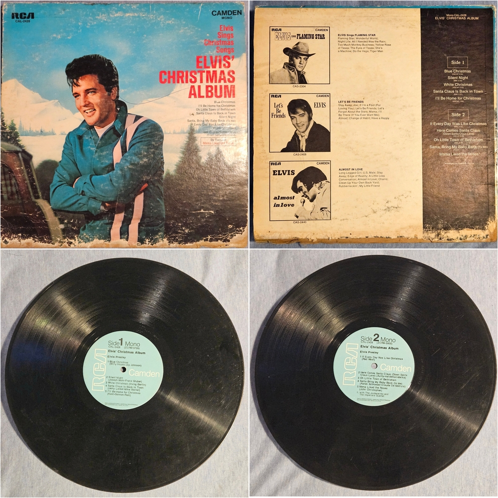 Elvis Christmas Album Vinyl CAL-2428 Mono RCA Electronic LP